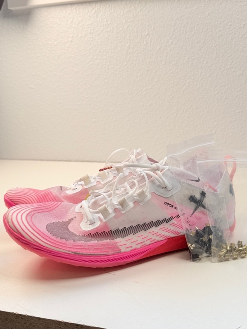 Nike Zoom Victory Elite 2 Track Spikes White Hyper Pink Men’s US 10.5 track